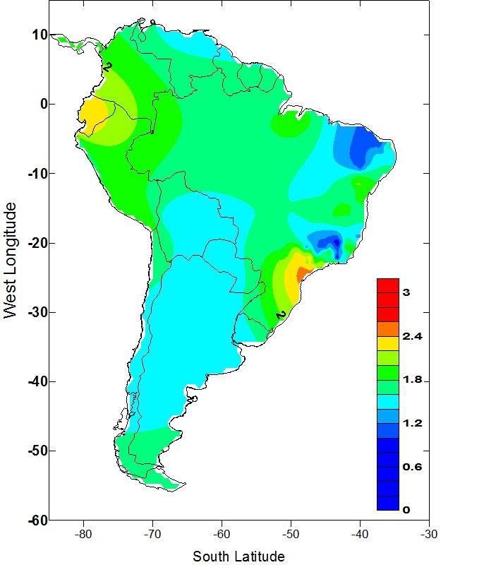 Абсолютная максимальная температура южной америки. Климатическая карта Латинской Америки. Климатическая карта Южной Америки Бразилия. Климатическая карта Бразилии. Климат Бразилии карта.